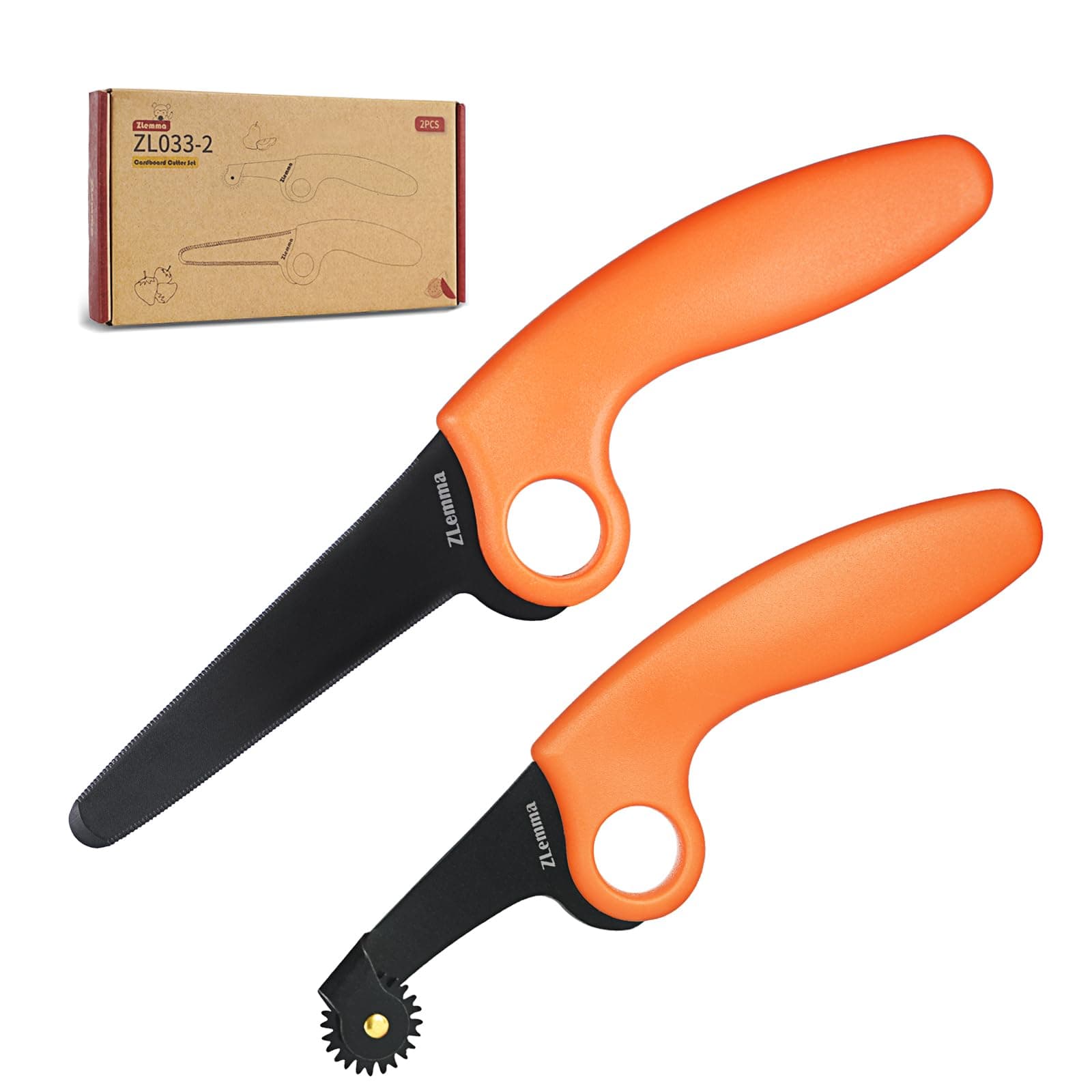 Kids Cardboard Construction Tool Kit – Cardboard Saw & Scoring Wheel Set, 2-Piece Corrugated Craft Tools for Boys & Girls