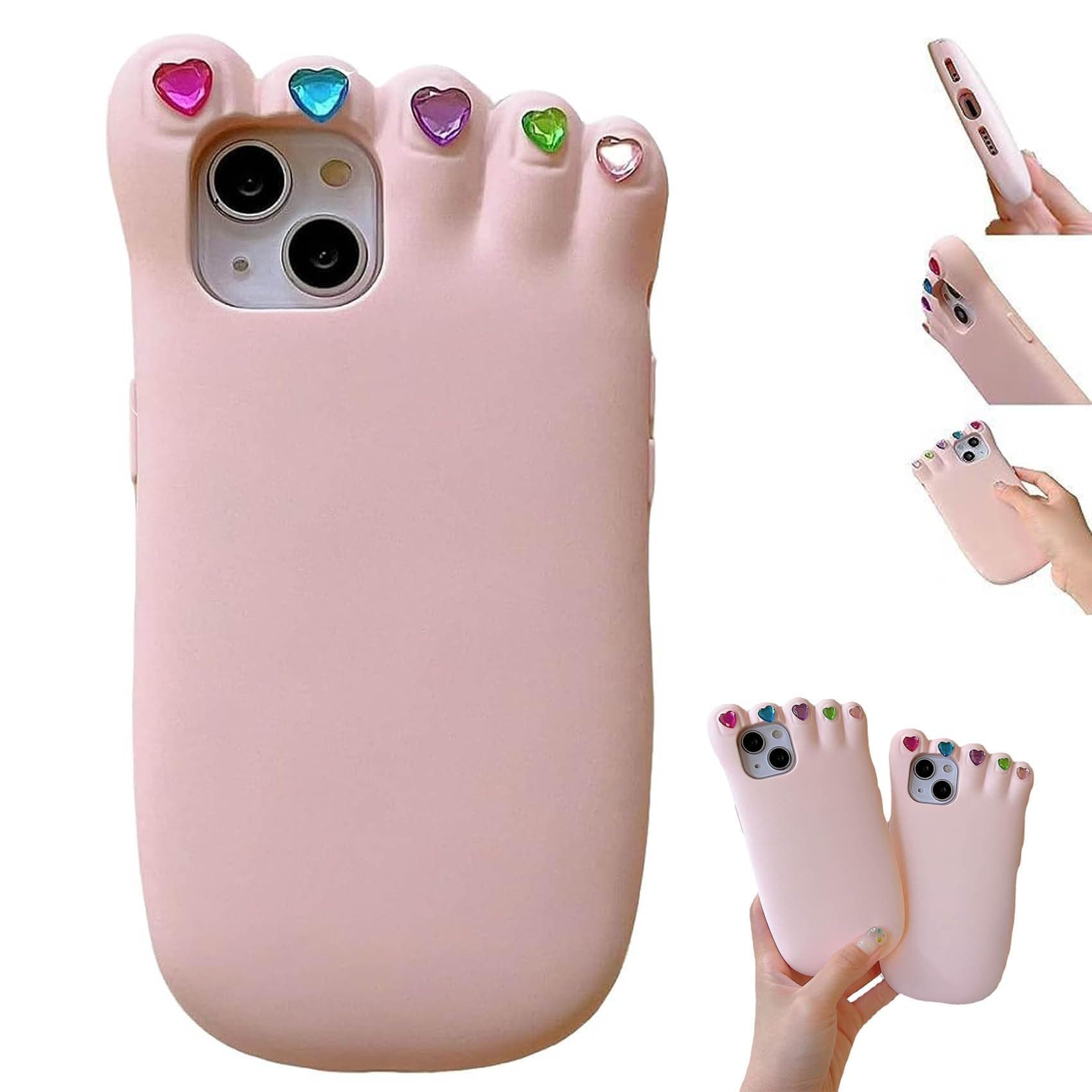 3D Foot Shape Phone Case,3D Funny Soft Silicone Phone Case for iPhone 14 13 12 11 Pro Max,3D Big Ugly Foot Shaped Phone Case for iPhone (iphone13Pro max)