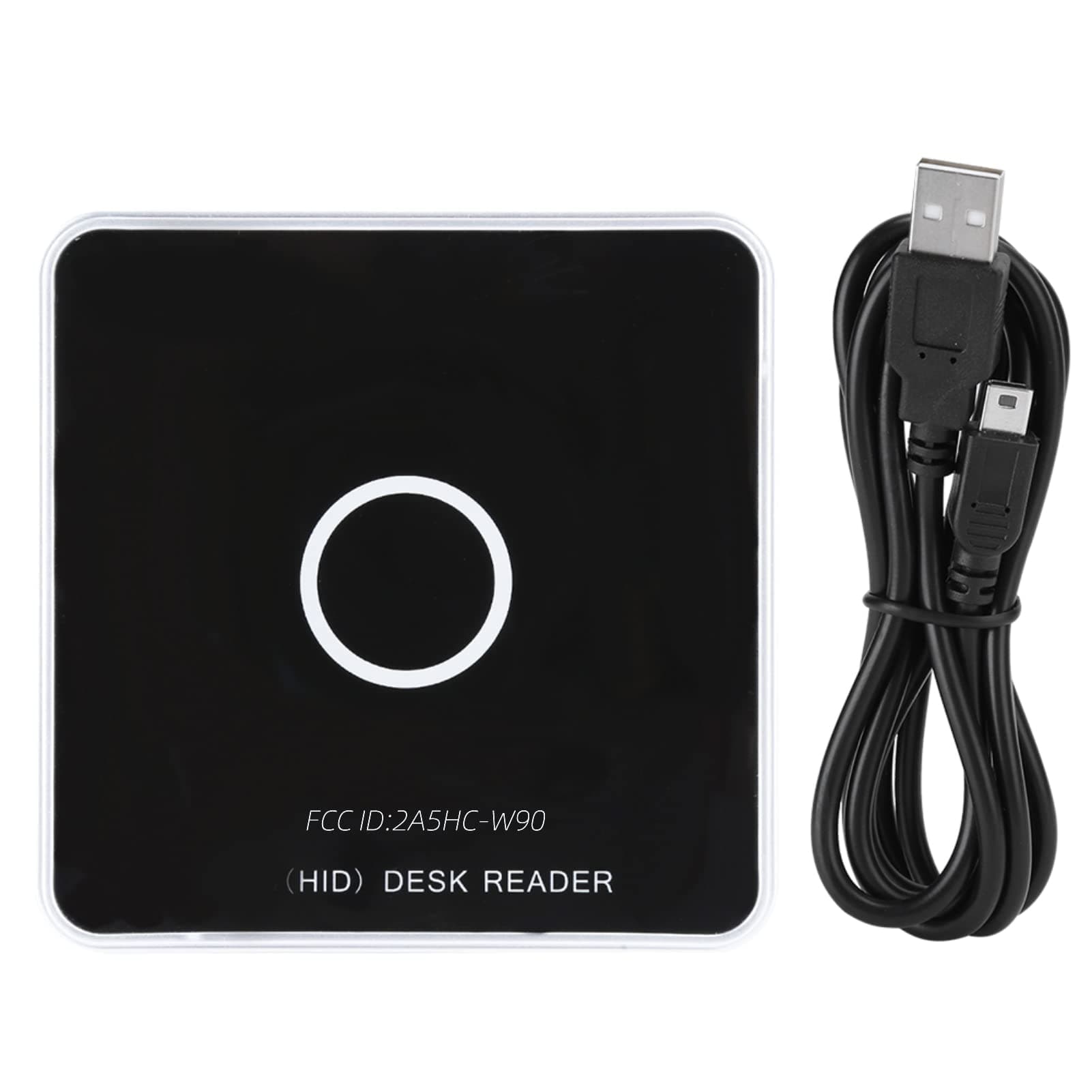 RFID Card Reader, UHF USB Desktop Reader Writer 902~928MHz Frequency, 50cm Contactless Proximity Sensor Built-in Buzzer, Compatible with ISO18000-6C, ISO18000-6B