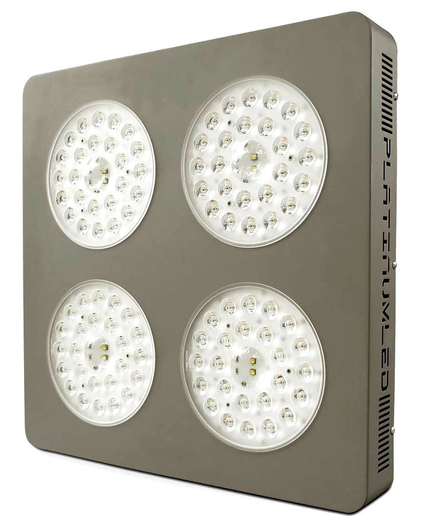 Advanced Platinum Series P4-XML2 380w 12-band LED Grow Light + CREE 10w XM-L2 w/ DUAL VEG/FLOWER FULL SPECTRUM, grey