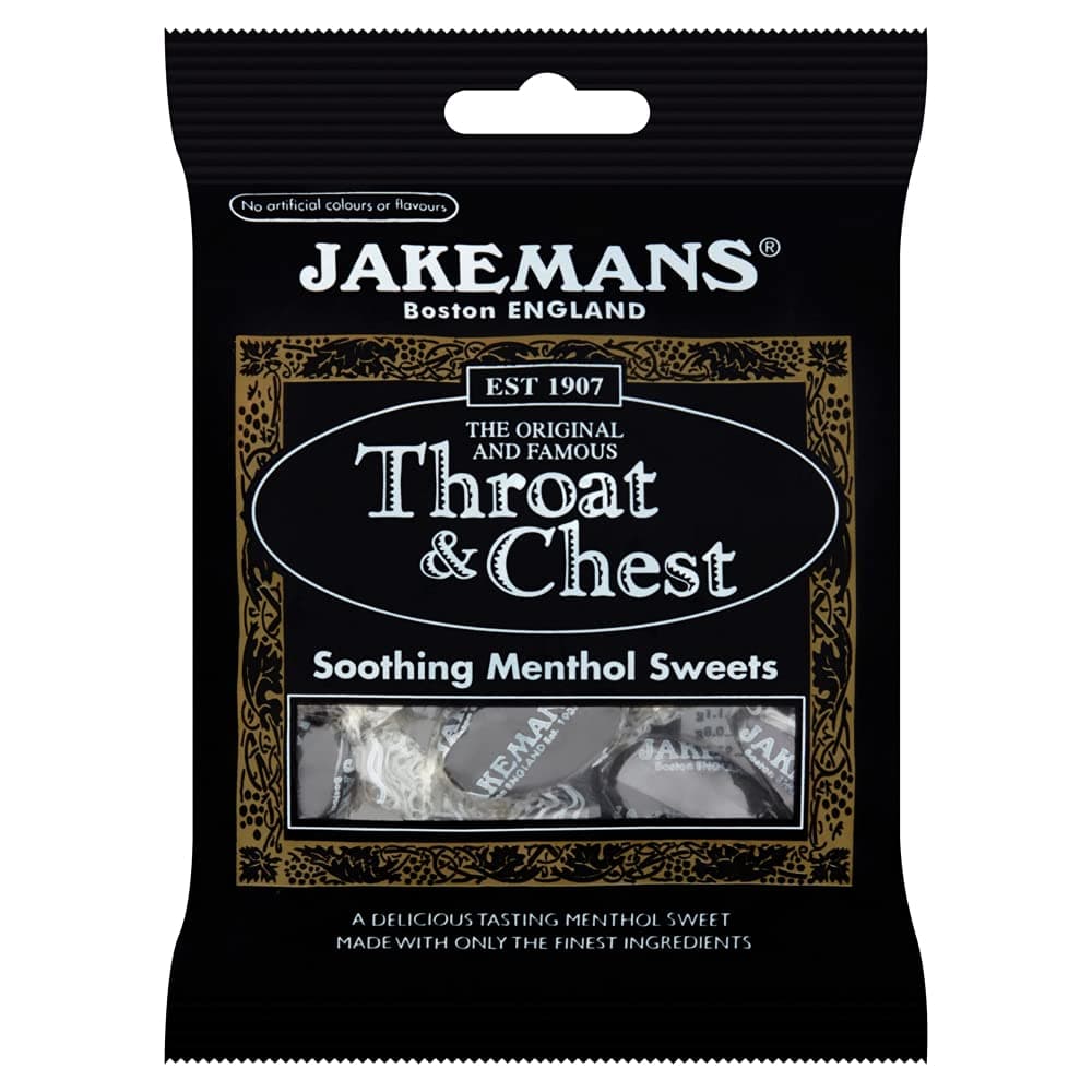 Throat and Chest Menthol Sweets, 100g