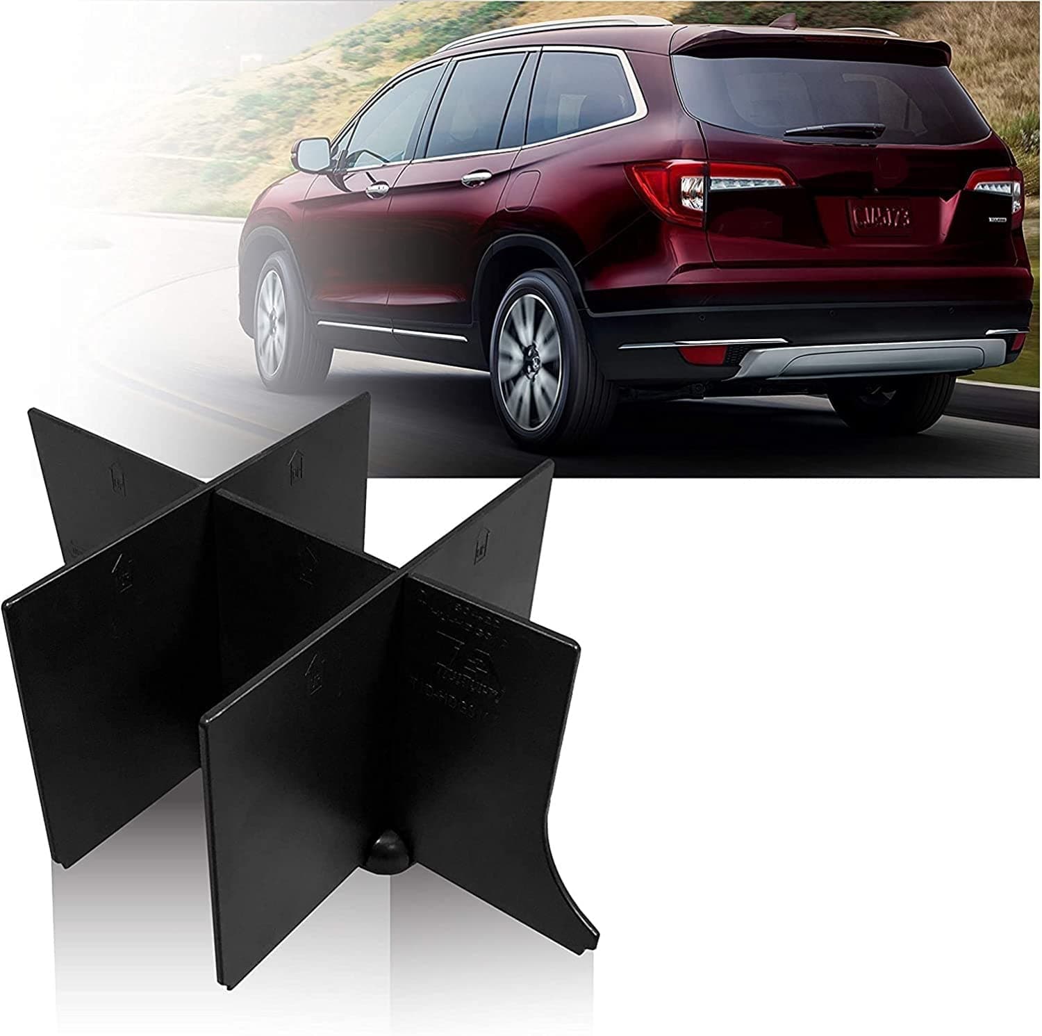 Center Console Organizer for 2016-2019 Honda Pilot and Ridgeline - Insert Divider for Pilot and Ridgeline Accessories W/Support Brackets Proudly by T1A USA