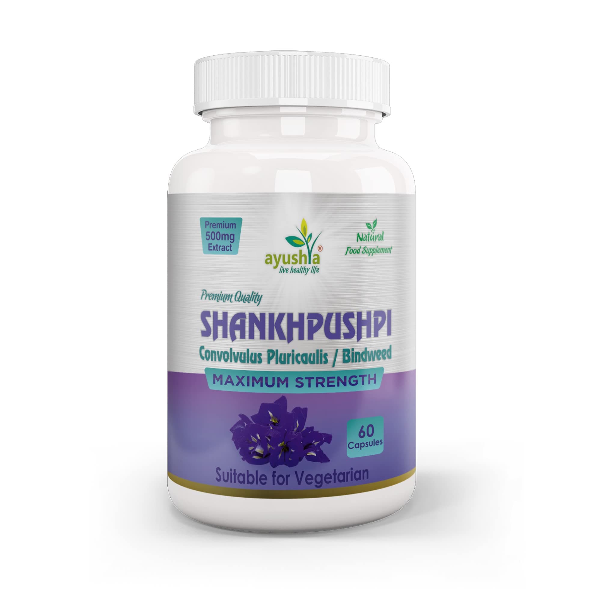 Ayushya Shankhpushpi Capsule, 60 Capsules, Natural