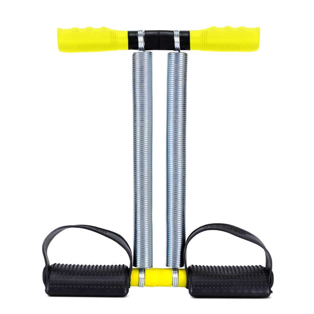 INCHDOWN Double Spring Tummy Trimmer | Tone Muscle & Get Thinner, Solid Chrome Stainless Steel | Build to Last & Fit all Body types - Life Time Warranty Yellow