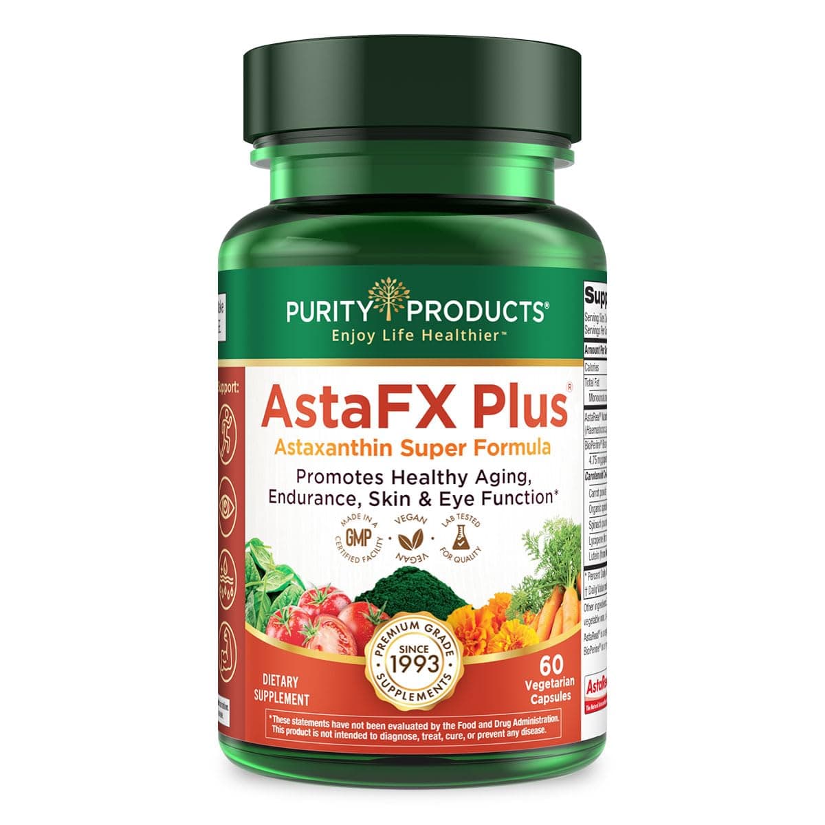 - AstaFX Plus - Astaxanthin Super Formula - 30 Day Supply from Supports Endurance - Promotes Healthy Skin - Supports Visual Health - Up to 6,000 Times More Powerful Than Vitamin C