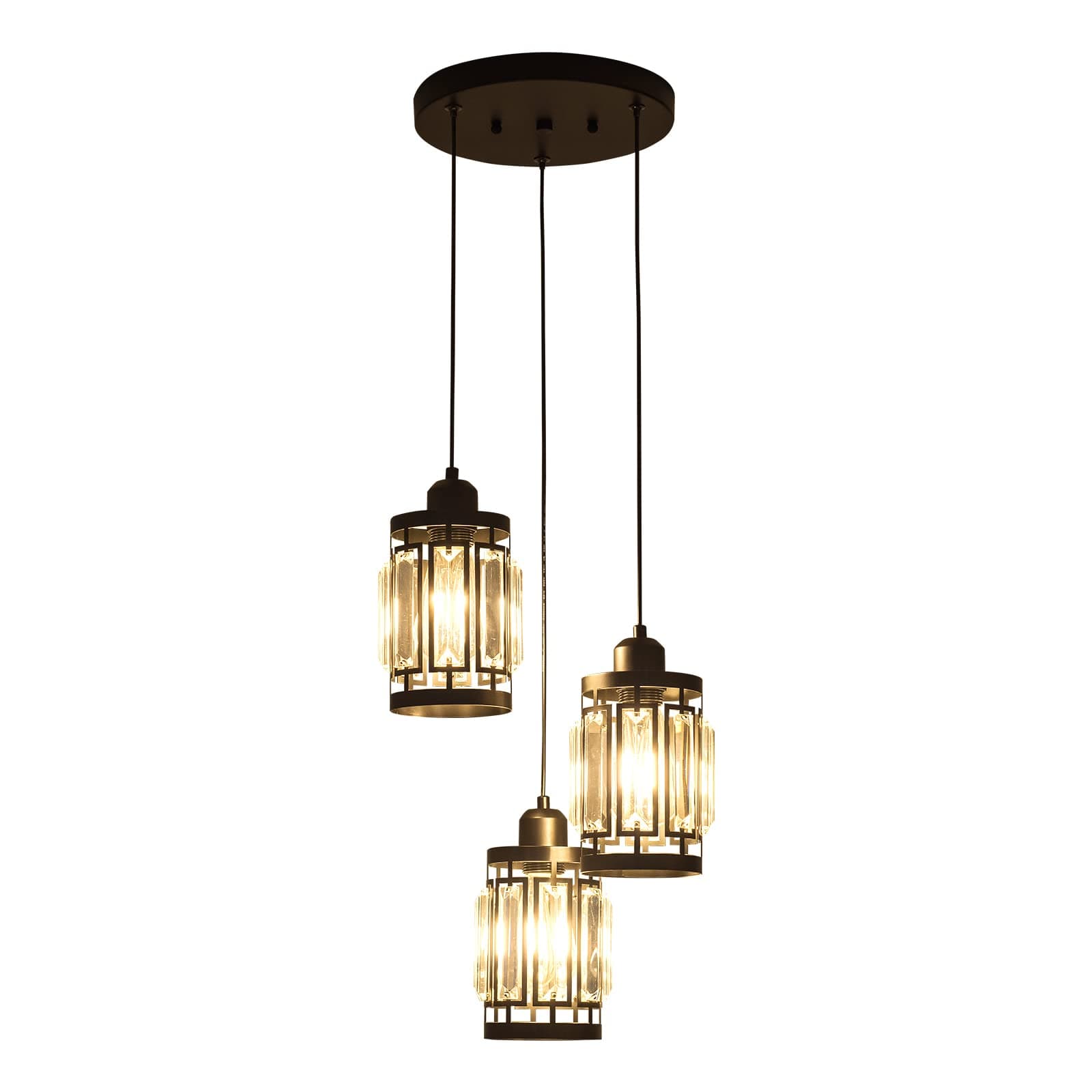 Larootsi 3 light pendant light fixture