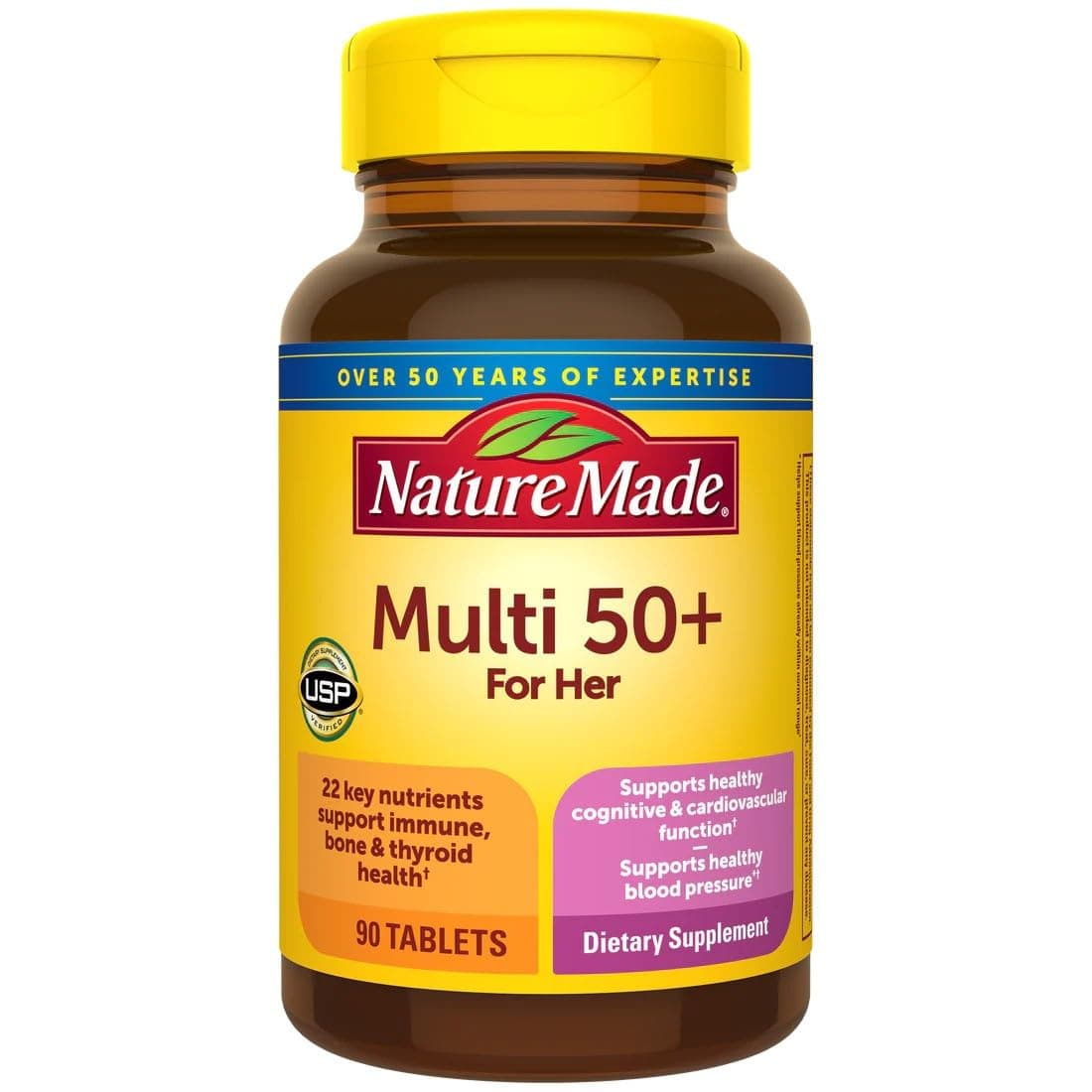 Nature Made Multi For Her 50+ Vitamin & Mineral Tabs 90 Ct 180
