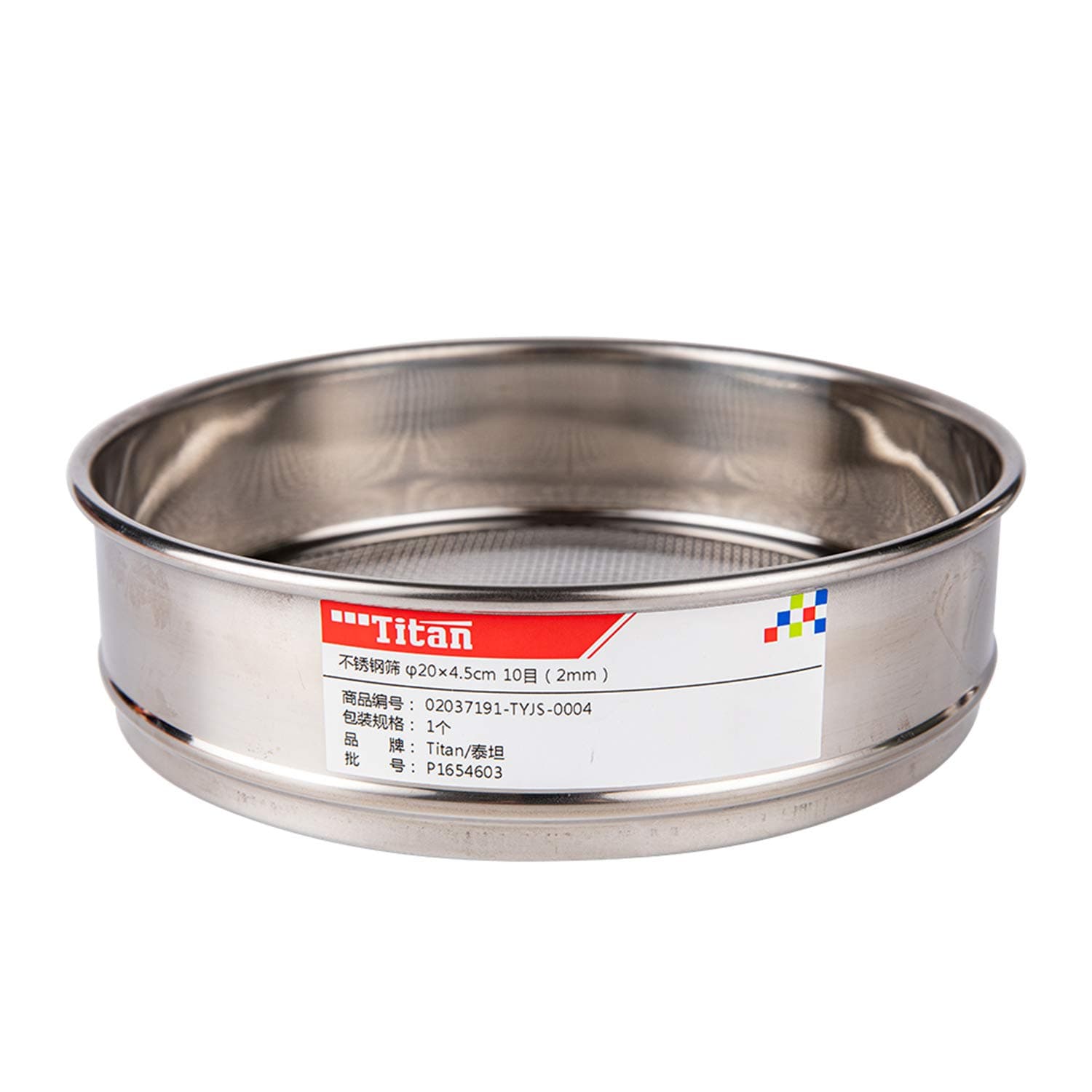 φ20×4.5cm Diameter 10 Mesh 304 Stainless Lab Sieves Economy Test Sieve 304 Stainless Steel Wire Cloth(2mm)
