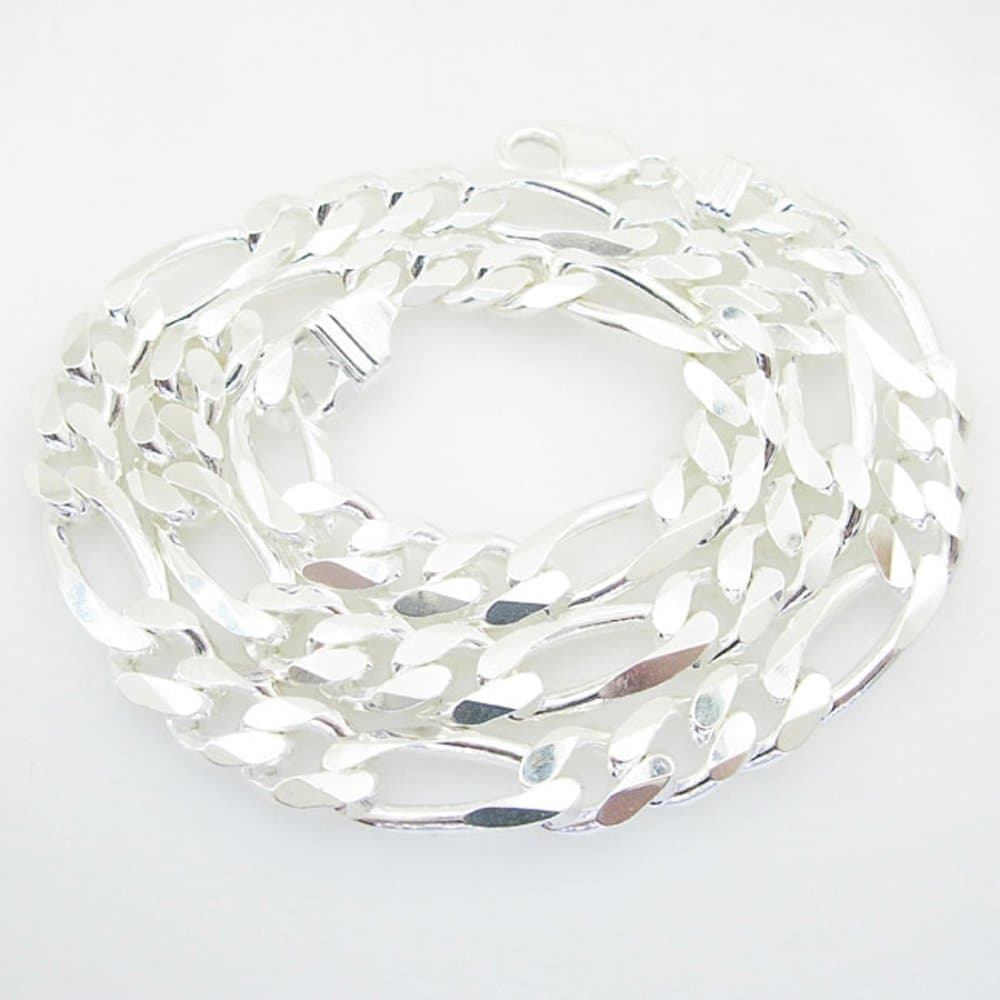 IcedTime Figaro Link Chain Necklace Length - 24 inches Width - 11mm