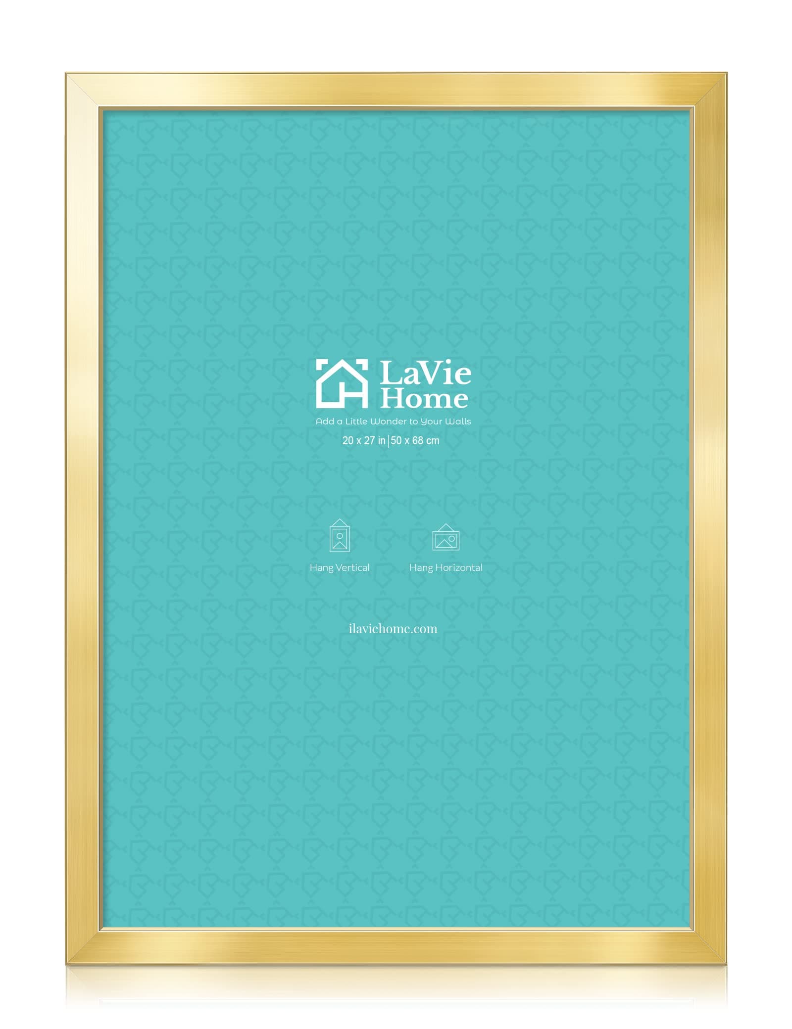 LaVie Home 20 x 27 Picture Frame, Large Poster Frame with High Definition Plexiglass, Horizontal or Vertical Wall Gallery Poster Frames Suitable for Photos, Artworks, Posters,Puzzle, Gold 1pc