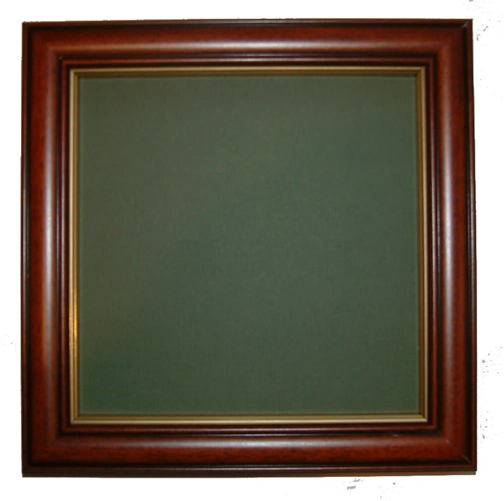 Golf Ball Marker Display Frame - For 25 Flat Magnetic Markers - Medium Brown - Wall Hanging Only