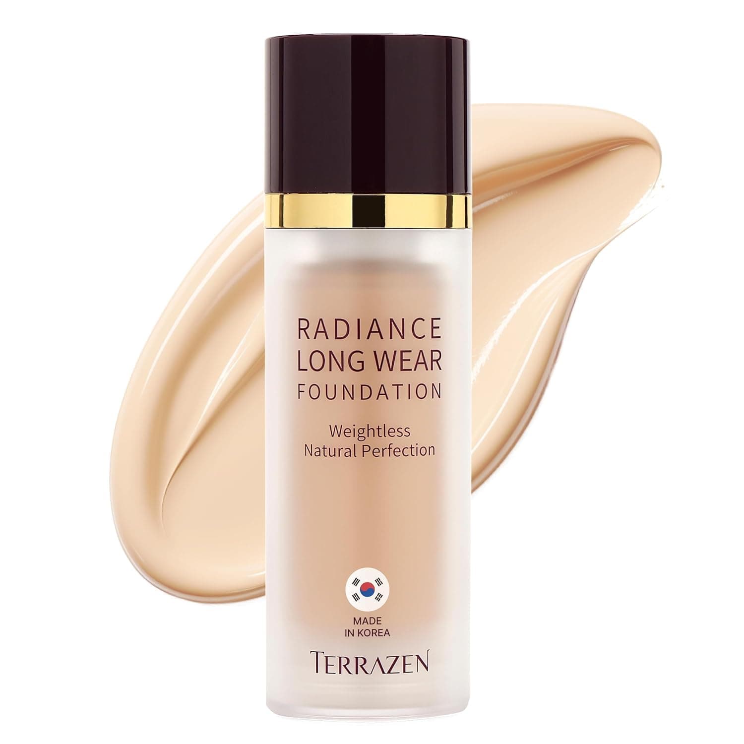 TERRAZEN Korean Face Makeup Foundation Cream 30ml Light Beige for Fair to Light Skin - Beauty Liquid Full Coverage Long Lasting Base with Natural Matte Finish Weightless