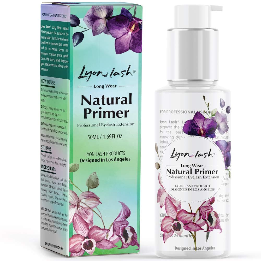 Eyelash Extension Primer 1.7FL.OZ (50ml) / Cleanser/Protein & Oil Remover | Increase Adhesive Bonding Power & Retention | Pretreatment for Semi Permanent Eyelashes Extensions Glue Supplies