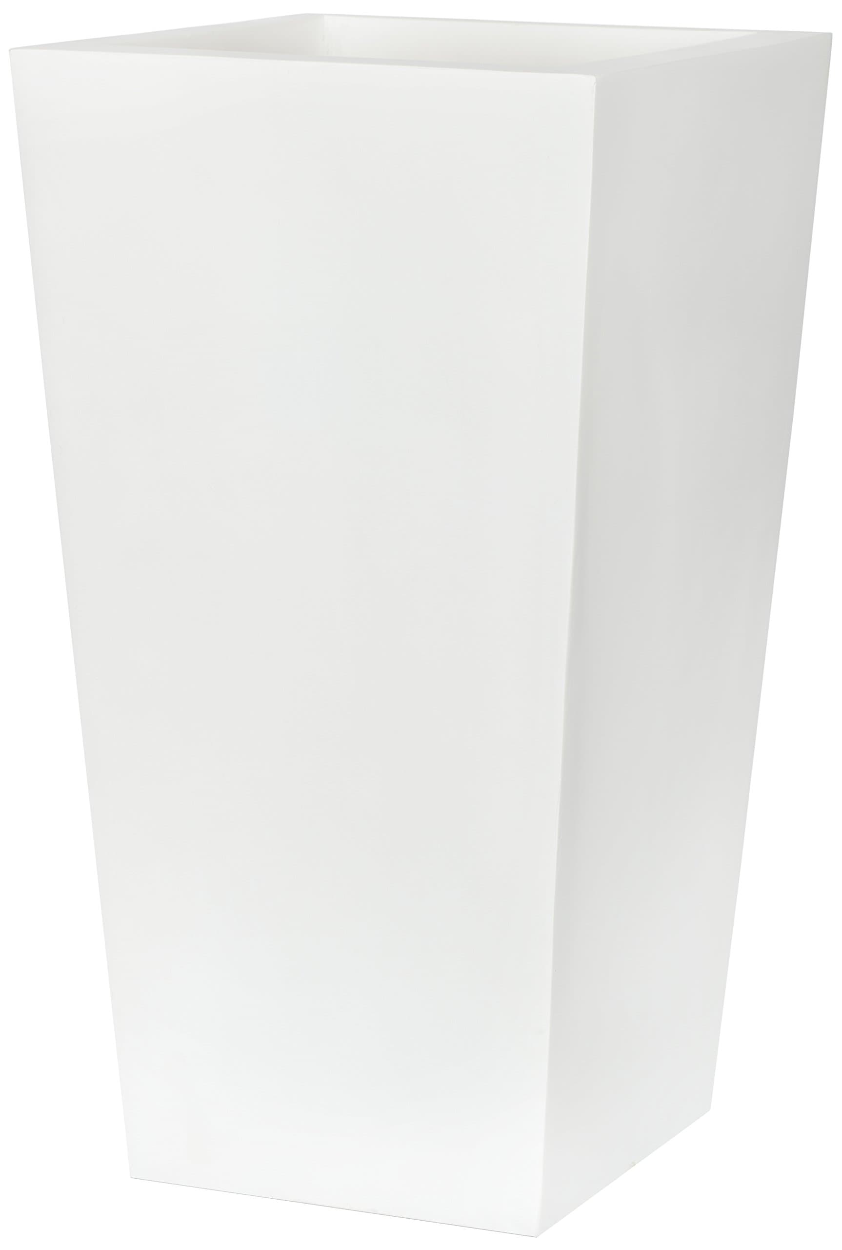 Capi Lux 32 x 32 x 60 cm Tapered Planter II - White