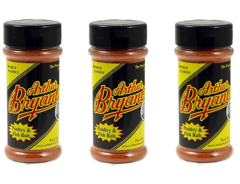 Arthur Bryant's Poultry and Fish (6 oz) — BBQ Rub for Ribs, Brisket, Chicken, Pork & More — Rib Rubs for Smoking and Grilling (3-Pack)