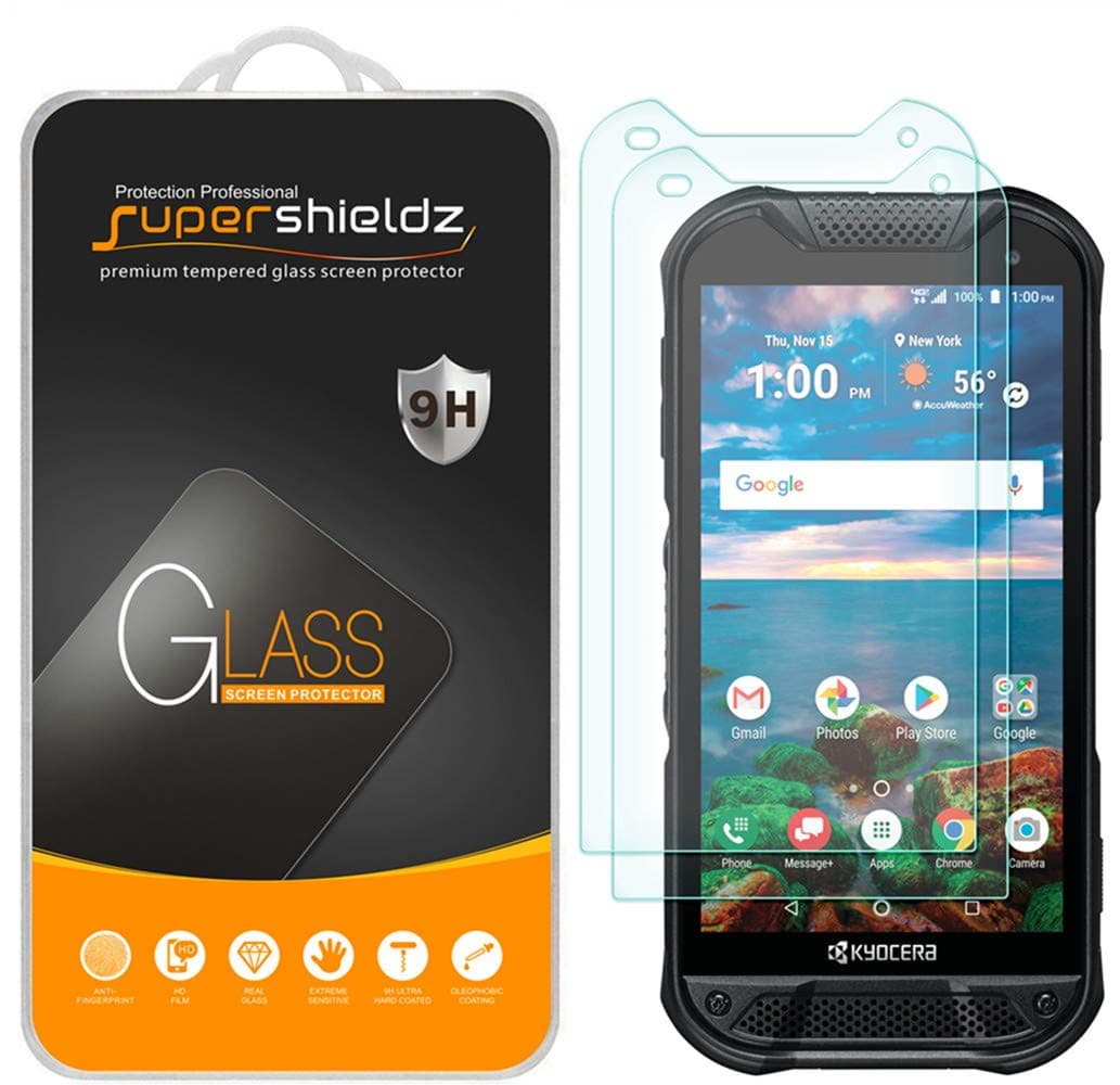 (2 Pack) Designed for Kyocera (DuraForce Pro 2) Tempered Glass Screen Protector, Anti Scratch, Bubble Free