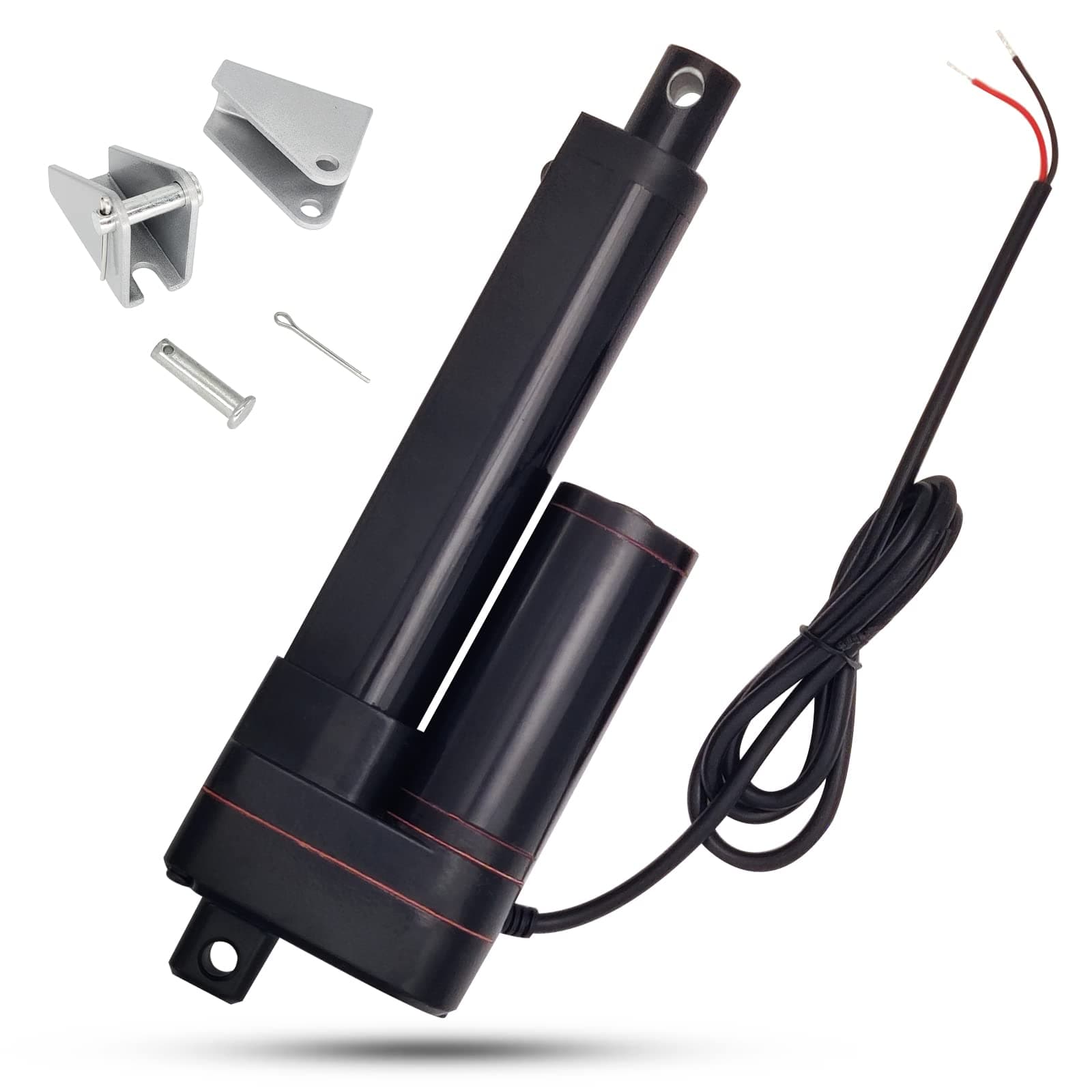 12V Heavy Duty Linear Actuator - 4 Inch Stroke, 660lbs/3000N, 0.2"/s Speed, IP65 Waterproof with Mounting Brackets, for Cabinet, Window/Door Opener, Solar Tracker, Marine & RV Equipment