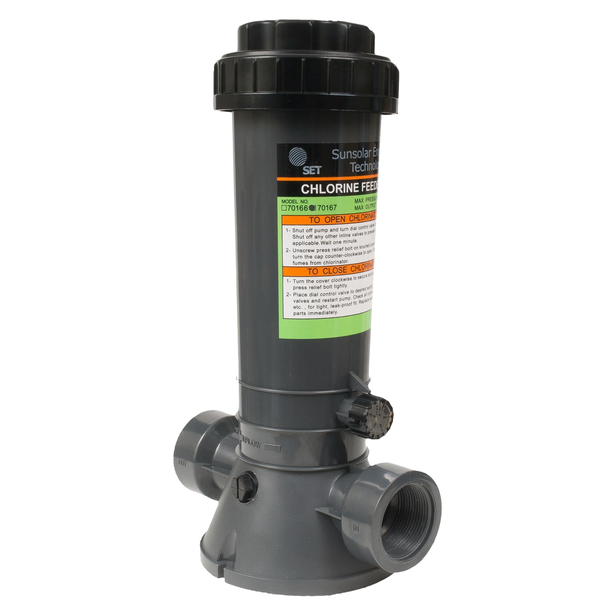 SUNSOLAR Automatic Chlorinator for Above Ground and In-Ground Pools In-Line 4.2 Lbs