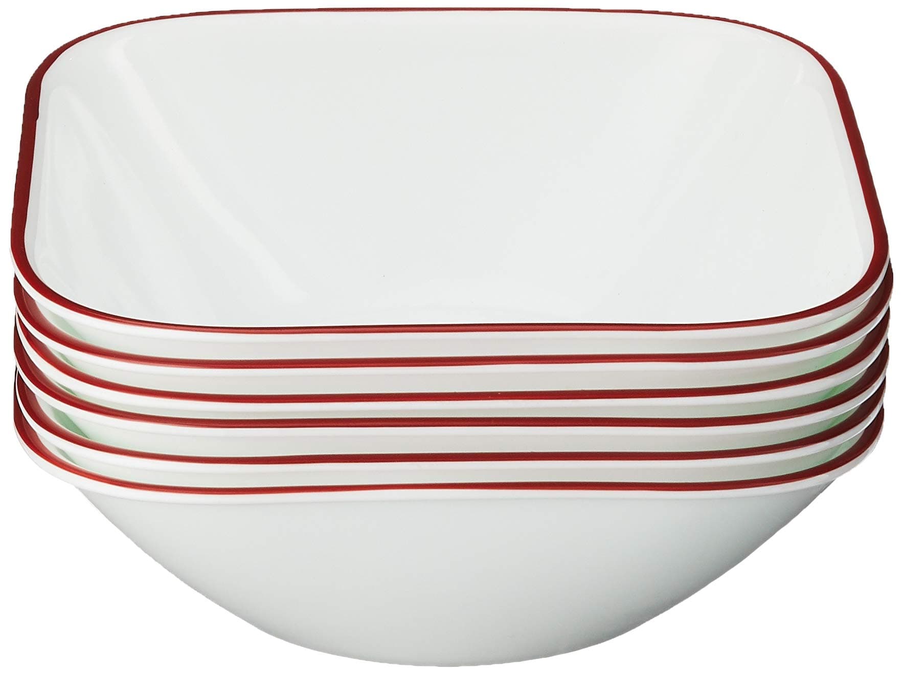 Square Splendor 22-Ounce Bowl Set (6-Piece) White