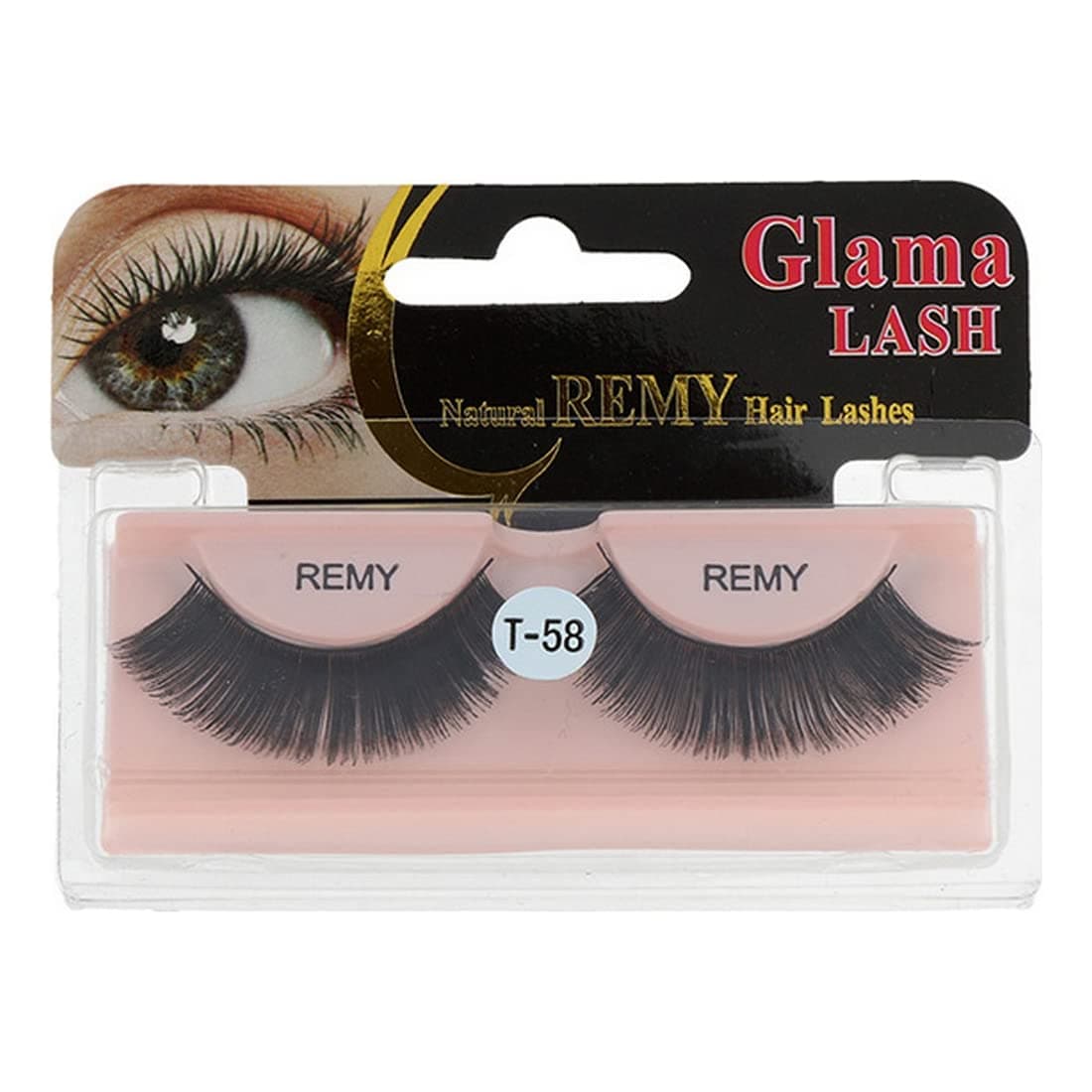 LbGlama Lash Natural Remy False Eyelashes T58