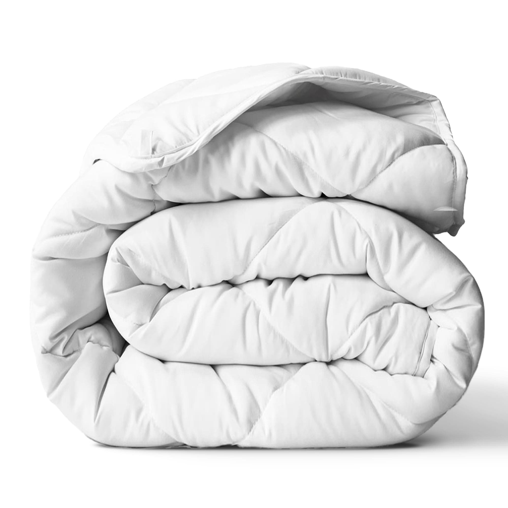 King/California King Microfiber All Seasons Down Alternative Quilted Comforter - Cooling Breathable Premium Soft Reversible Microfiber Duvet Blanket, White