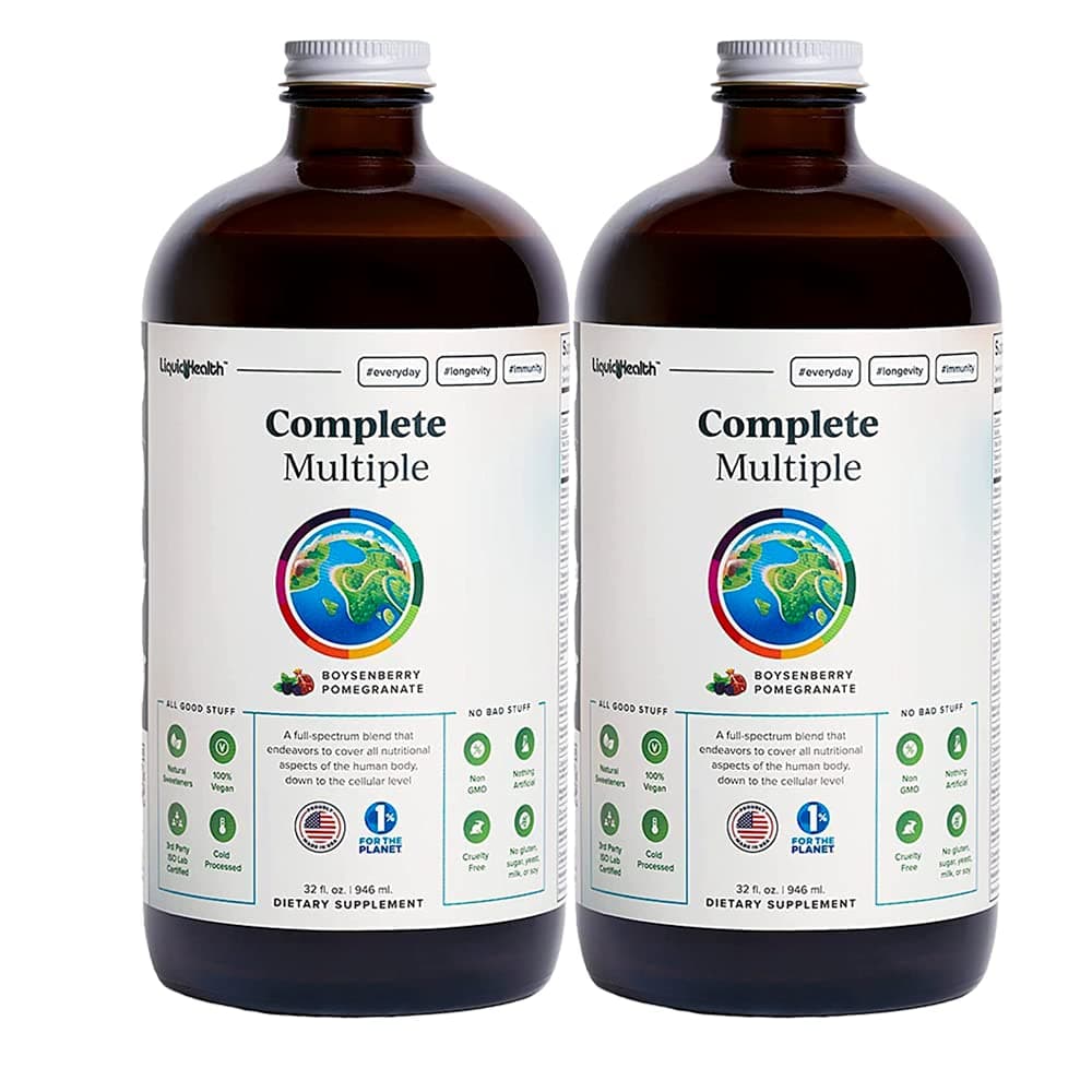 Complete Multiple Adult Liquid Multivitamin - Essential Vitamins, Minerals & Nutrients, Immune Support, Gut Health, Energy, Detox - Made in USA, Vegan, Non-GMO, Sugar-Free (2 Pack)