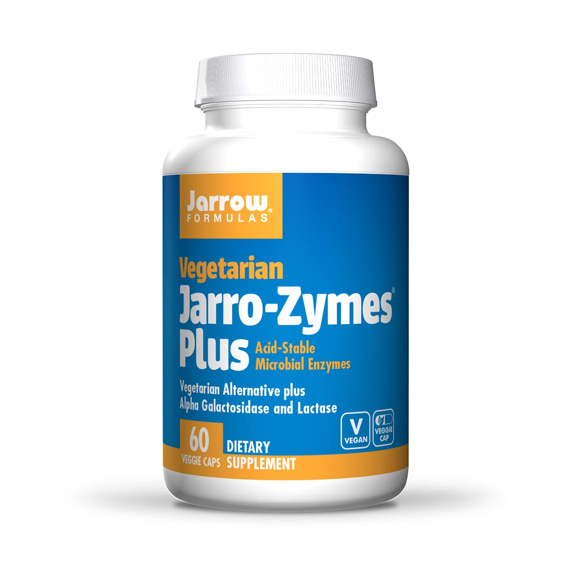 Jarrow Formulas, Vegetarian Jarro-Zymes Plus Acic Stable Microbial Enzymes, 60 Vegetarian Capsules