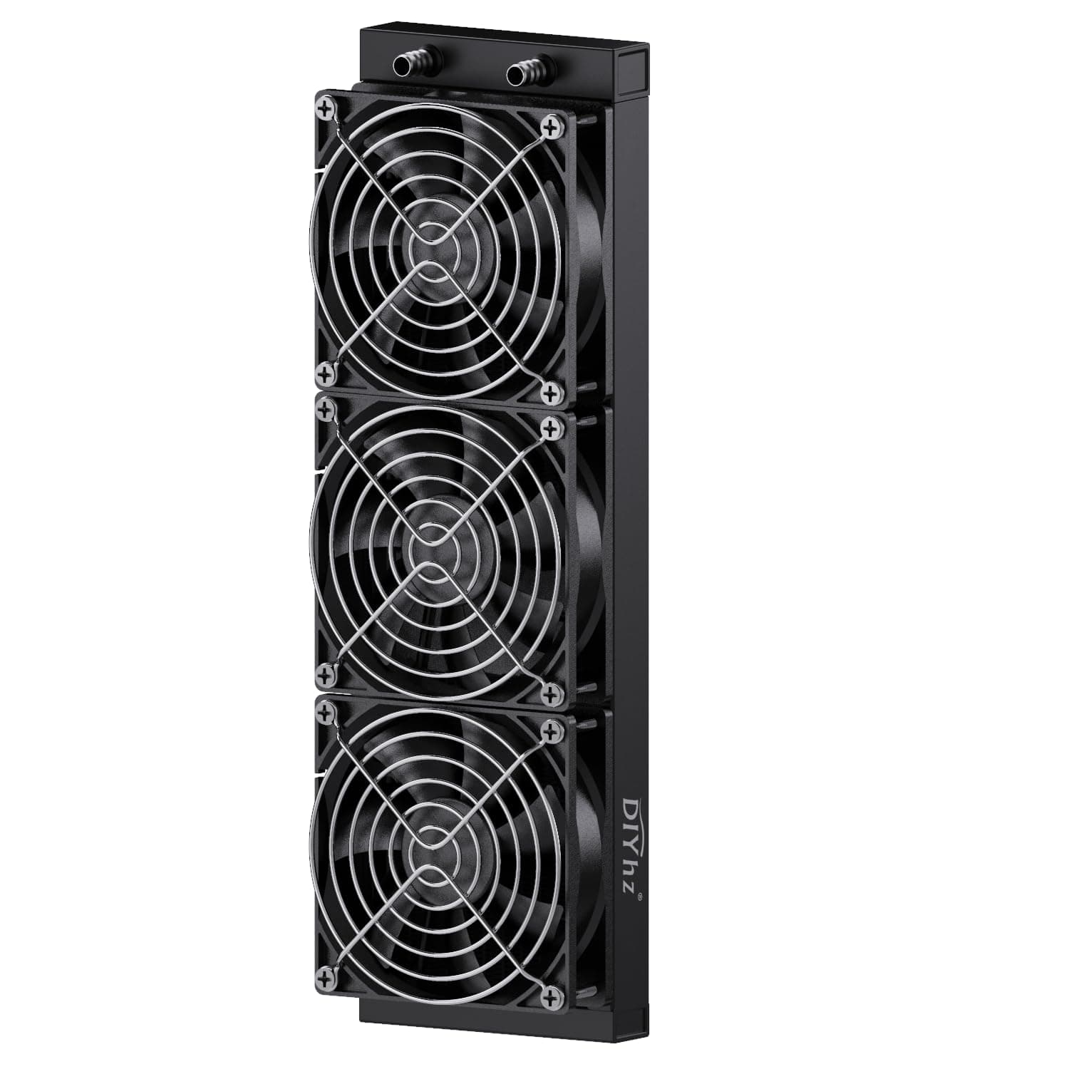 12 Pipe Aluminum 360mm CPU PC Laser Water Cooling Radiator - 120mm Fans, DC12V Black