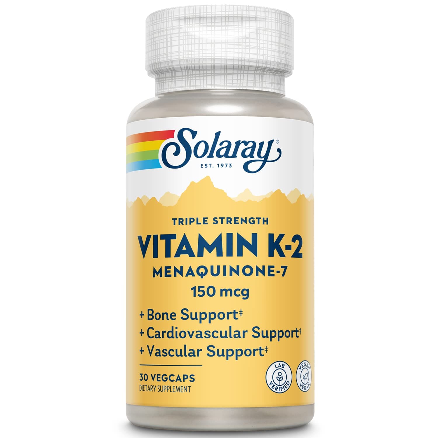 Solaray, Triple Strength Vitamin K-2 Menaquinone-7, 150 mcg, 30 Veggie Capsules