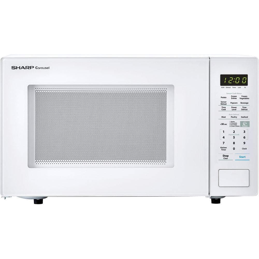 ALMO DISTRIBUTING WISCONSIN SMC1441CW 1.8 cu.ft. White 1000W Carousel with 3 Sensor Cook Microwave