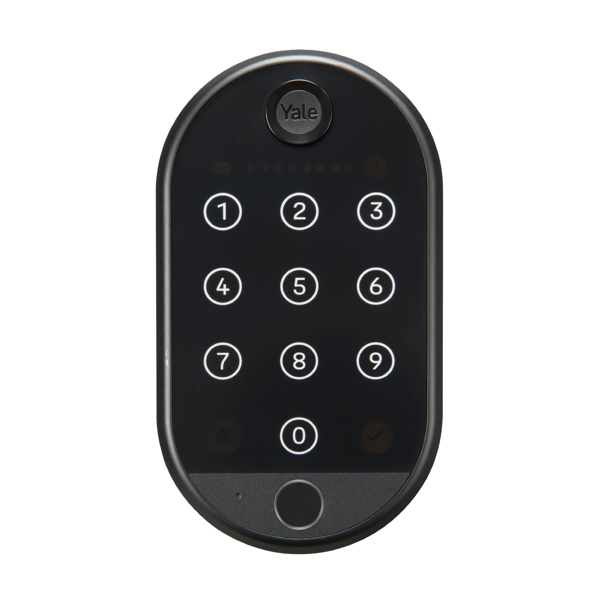 Yale Smart Fingerprint Keypad, 4-8 Digit Code, Keyless Entry, Smart Lock Accessory, Backlit Keypad, Water & Dust Resistance, Battery Powered, 05/303000/BL