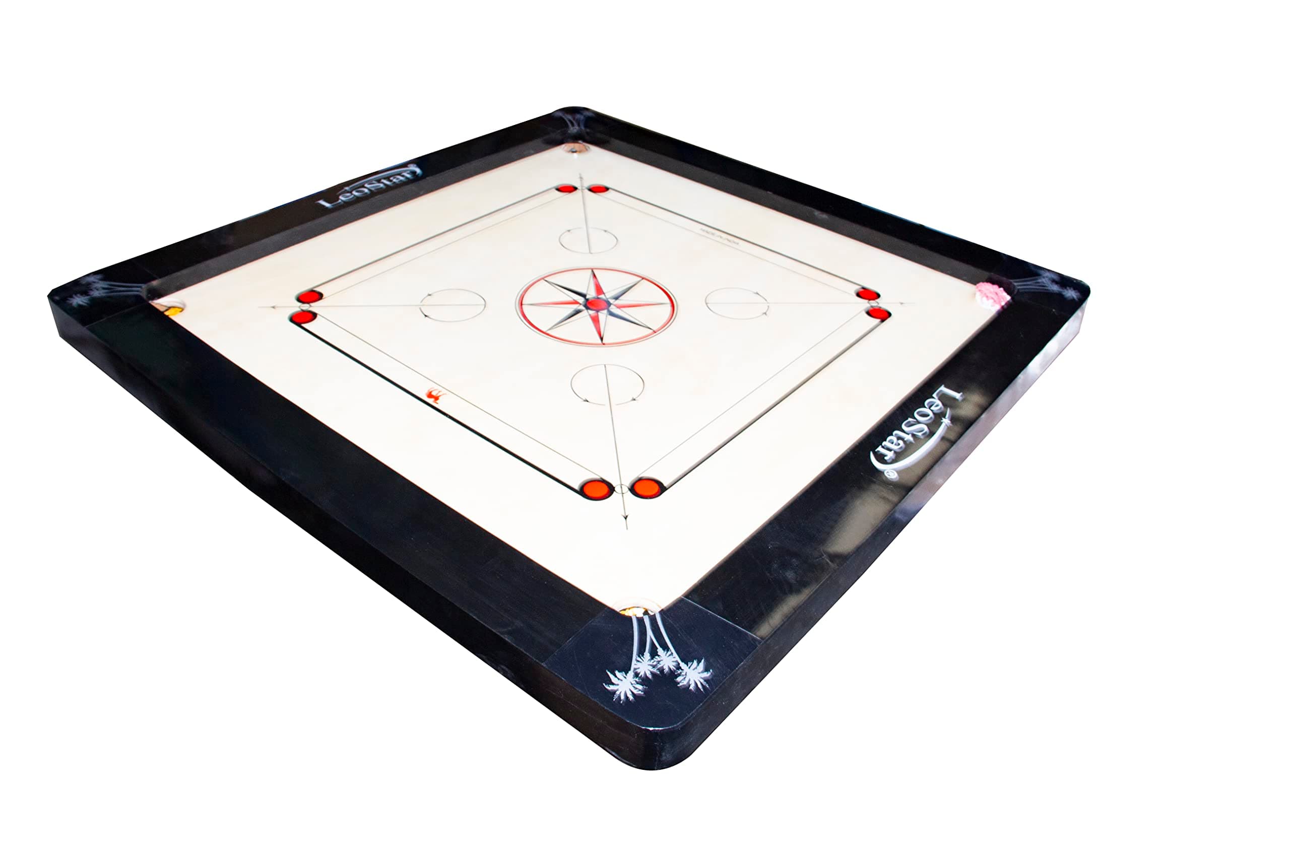 LEO.STAR Carrom Board Combo Pack, Brown-Black, 45X45INCH