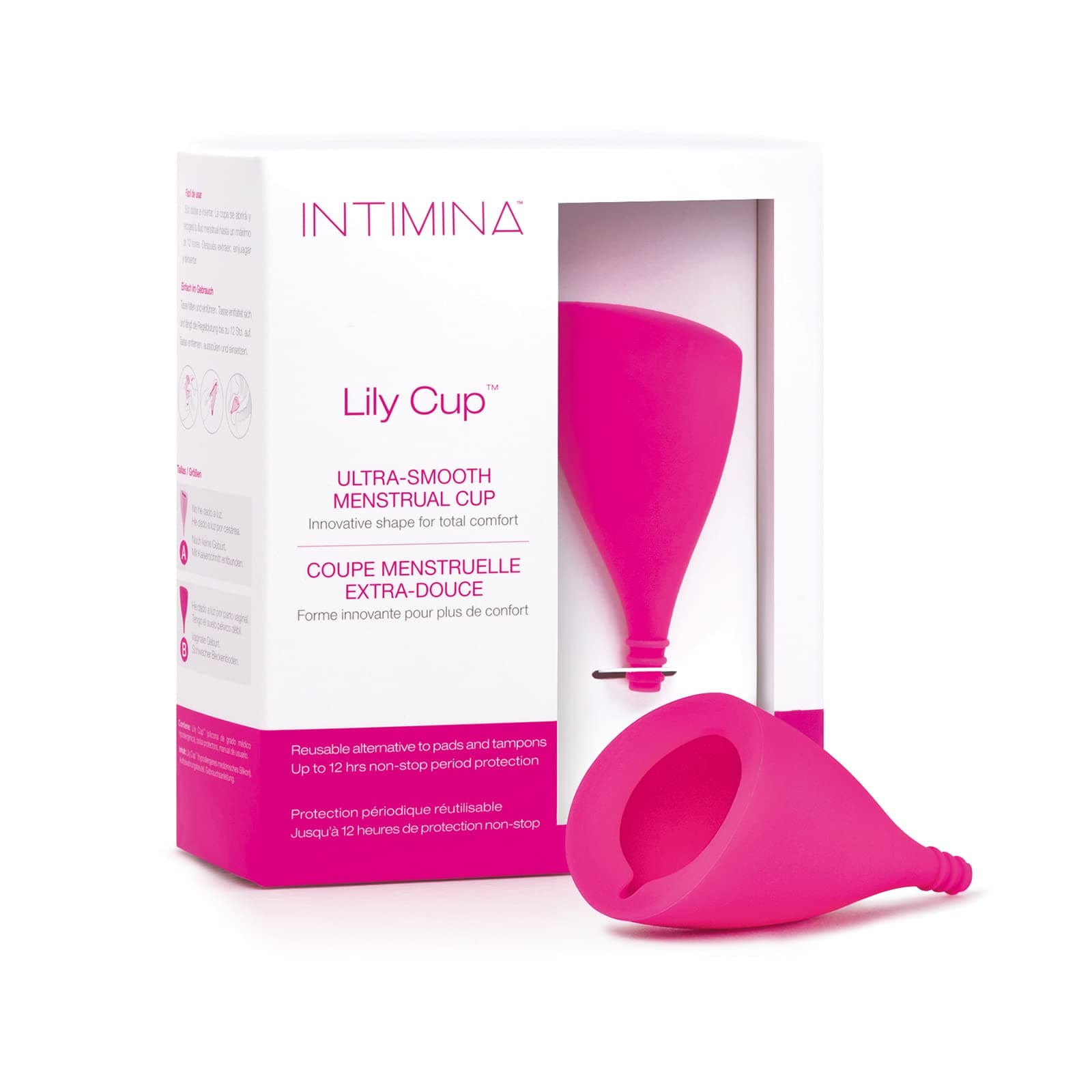 Intimina Lily Cup Size B - Thin Menstrual Cup, Period Cup with up to 8 Hours Use
