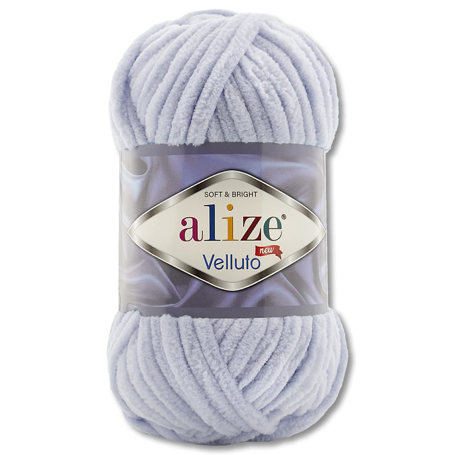 Wohnkult 100 g Alize Velluto Wool in 30 Selection (416 | Grey)