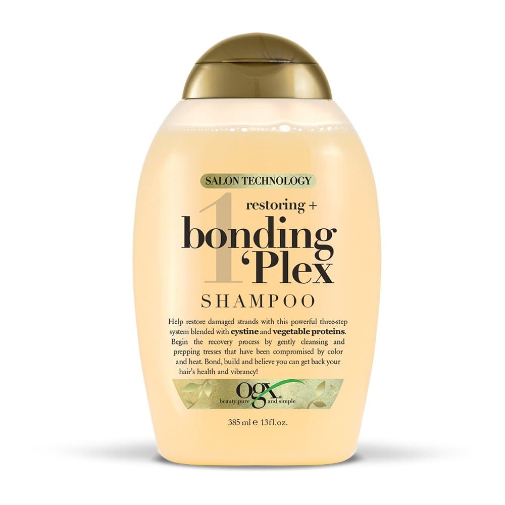 OGX Restoring Bonding Plex Shampoo für geschädigtes Haar, 385 ml