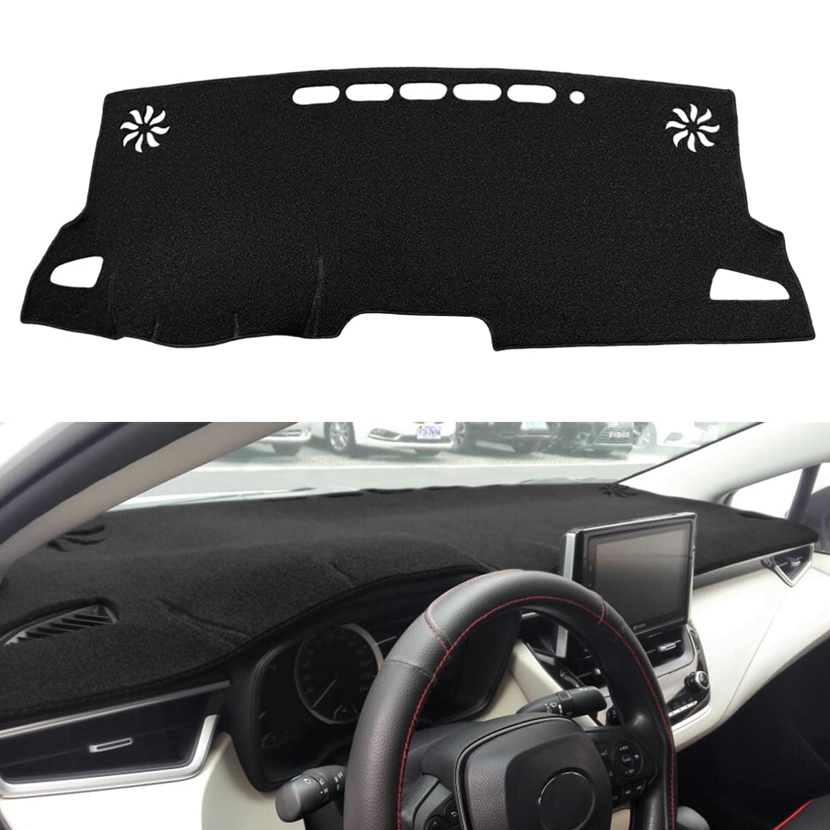 Dash Cover Mat Custom Fit for Toyota Corolla Hatchback Cross Hybrid/GR Corolla, Dashboard Cover Pad Carpet Protector F93