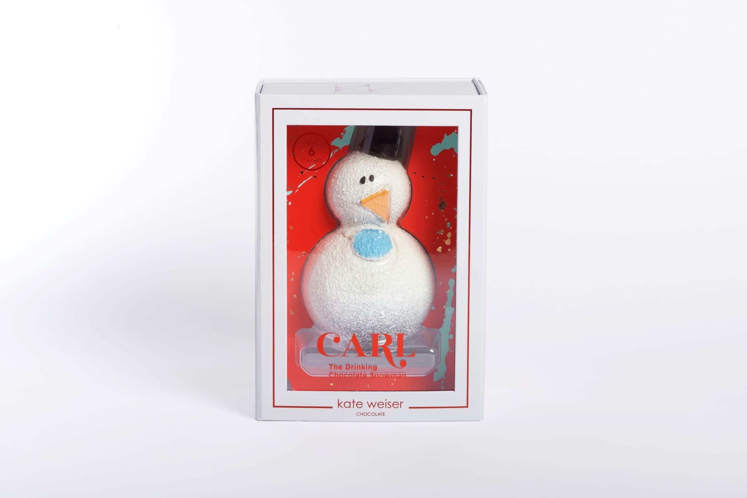 Kate Weiser Chocolate Carl the Drinking Chocolate Snowman - Serves 5-8 Cups