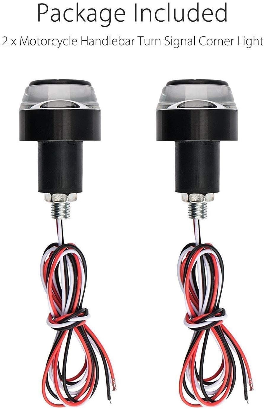 SHOPTOSHOP Bike Handle Bar End LED Blinker Indicator Light with Stylish Finish (Set Of 2)