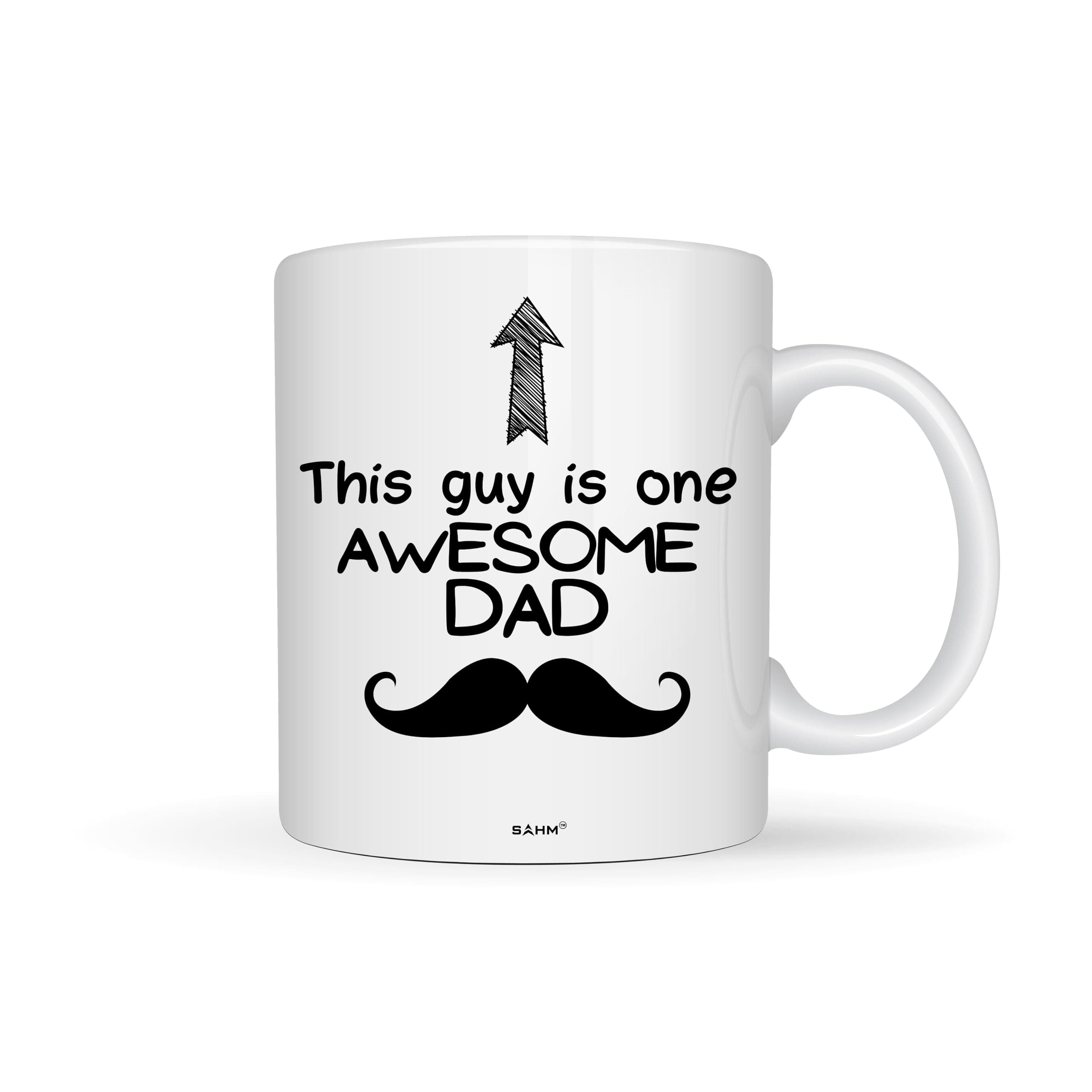 Funny Dad Mug – “This Guy Is One Awesome Dad” Coffee Mug Gift from Son or Daughter – Unique Birthday or Father’s Day Gift for Dad – 11oz Ceramic Mug in Luxury Gift Box – Dad Gift Idea