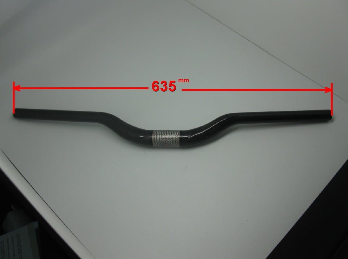 ApachePro New Mountain Bike MTB Full Carbon Riser Handlebar 180g 635mm 5 Degrees Sweep Back and 4 Degrees Riser 3k Woven Compared with Easton Ritchery FSA Handlebar Stronger Lighter CEN Tested