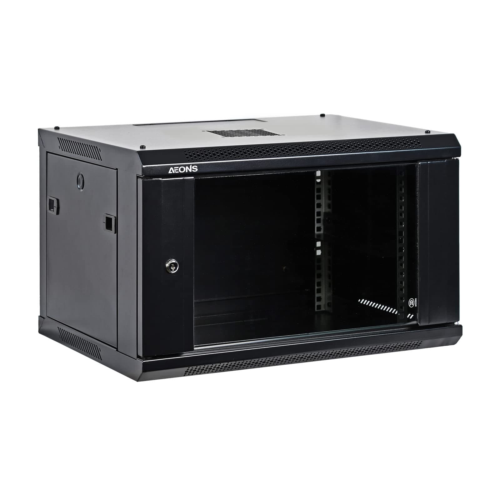 6U Professional Wall Mount Network Server Cabinet Enclosure 19-Inch Server Network Rack Low-Profile Black