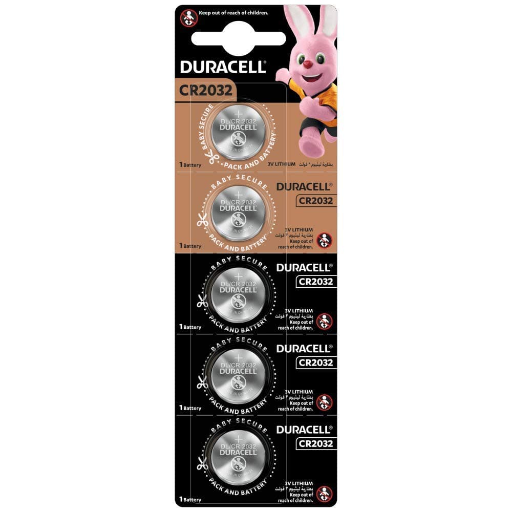 Duracell Lithium Coin Batteries - CR2032,5 Pieces