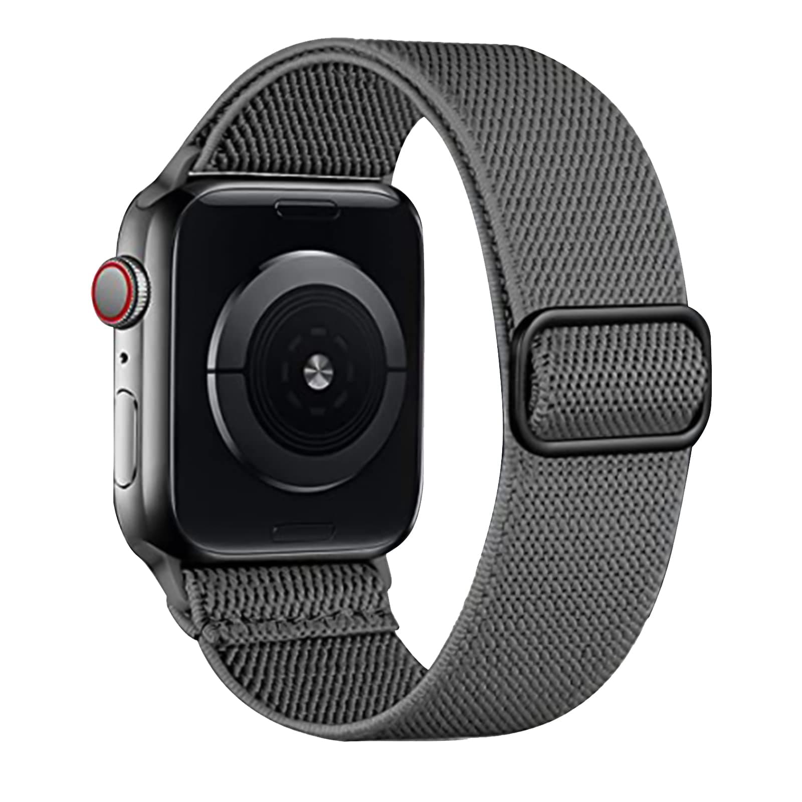 INFOSUN Stretchy Solo Loop Compatible with Apple Watch Band Strap 38mm 40mm 41mm, Adjustable Braided Elastic Nylon Bands for Apple Watch SE/iWatch Series 9 8 7 6 5 4 3 2 1(Grey, 38mm 40mm 41mm)