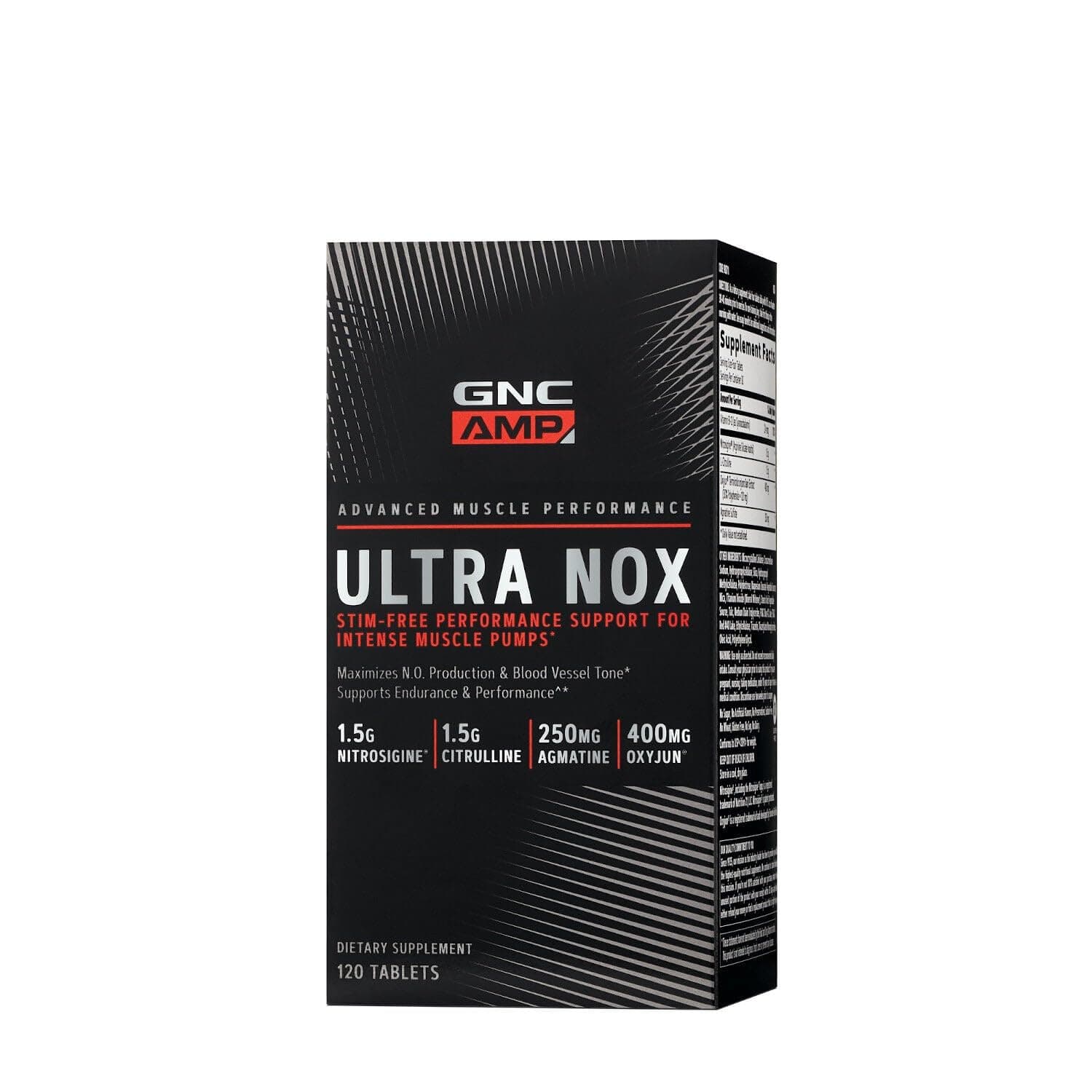 GNC AMP Ultra Nox, Supports Endurance & Performance, Stim-Free, 120 Count
