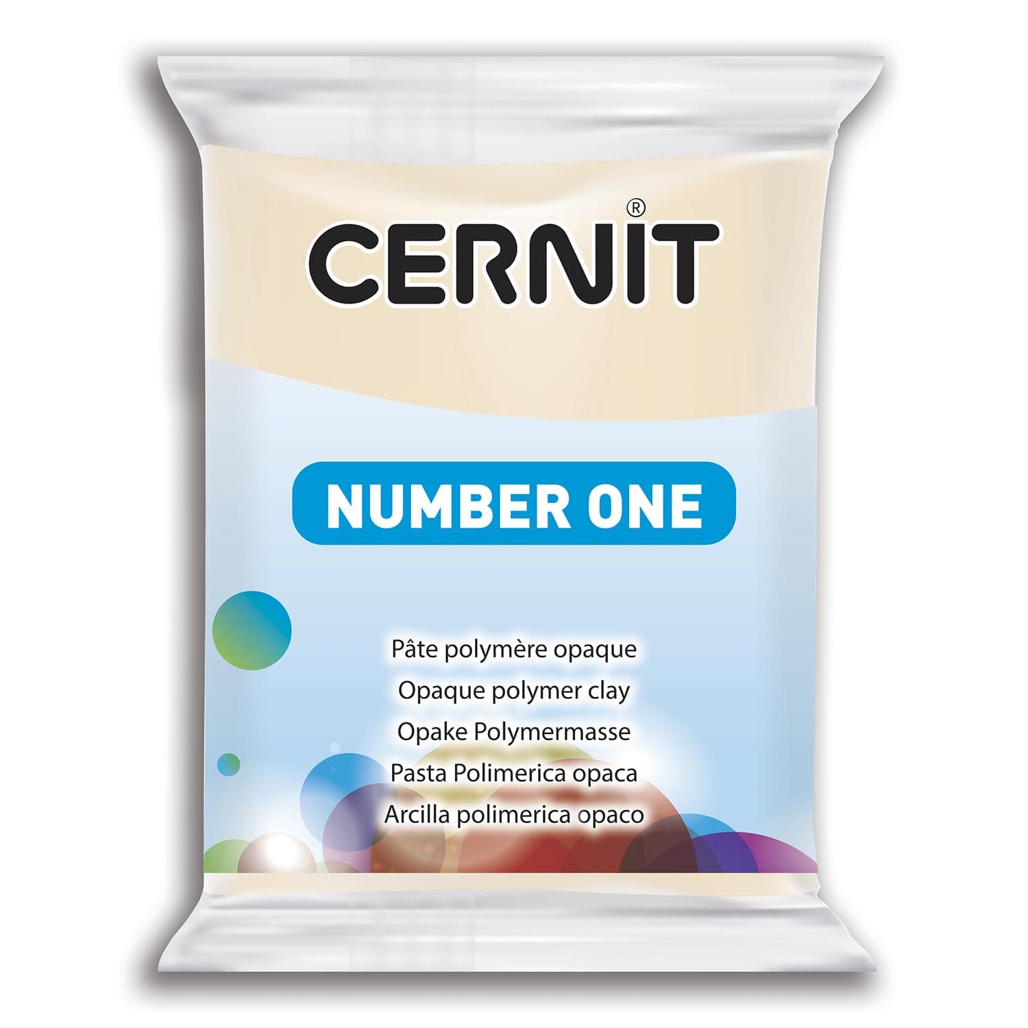 CERNIT CE0900056747C - A Pack of Polymer Clay Block - Number One Range - Modelling and Baking Clay - Sahara Colour - 56 g Block - Manufactured in Belgium