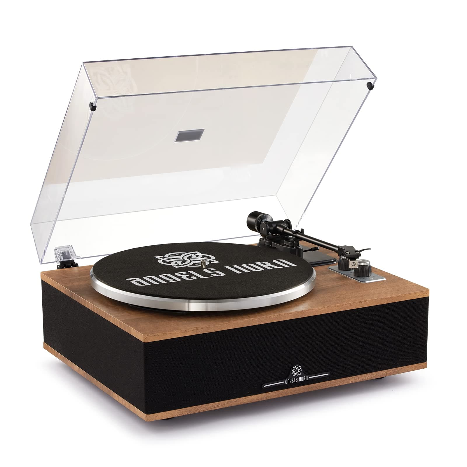 Vinyl Record Player, Bluetooth Turntable with 4 Stereo Speakers, High Fidelity Turntables for Vinyl Records with Magnetic Cartridge, Built-in Phono Preamp, Belt Drive 2-Speed, AT-3600L
