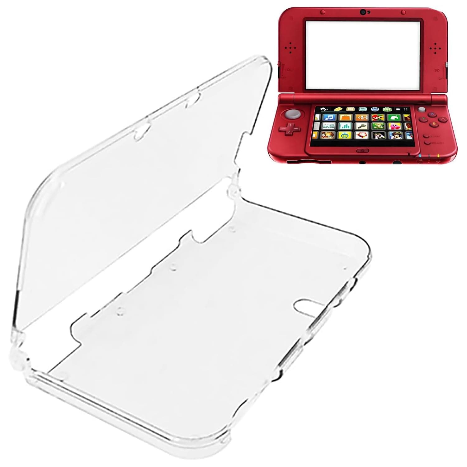 OSTENT Protector Clear Crystal Hard Cover Case Compatible for Nintendo New 3DSLL/XL Console