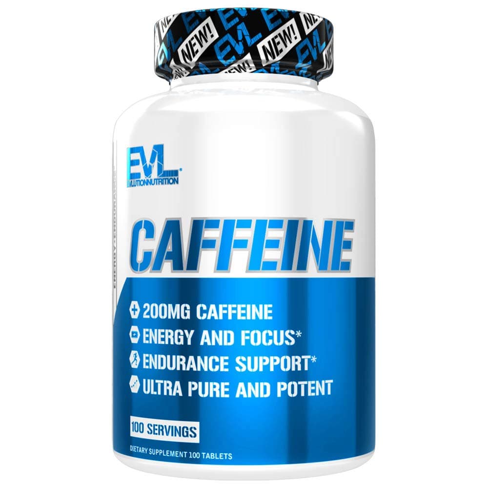 Evlution Nutrition Caffeine, 200mg Caffeine Per Serving (100 Servings)