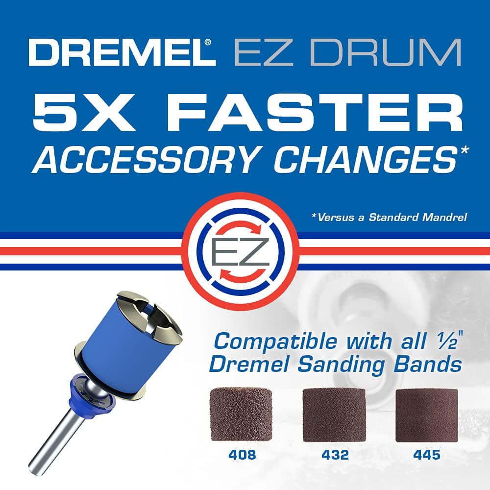 Dremel EZ407SA EZ Drum Sanding Band and Mandrel, Pack of 1