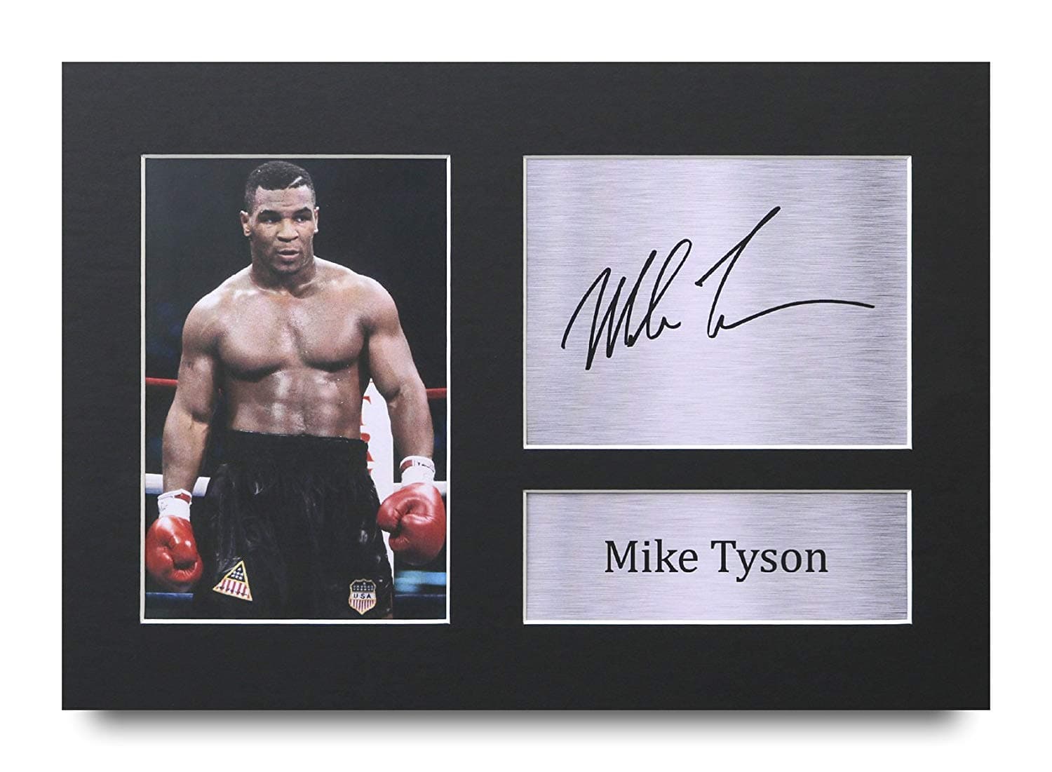 HWC Trading Mike Tyson Gift Signed A4 Printed Autograph Boxing Gifts Print Photo Picture Display